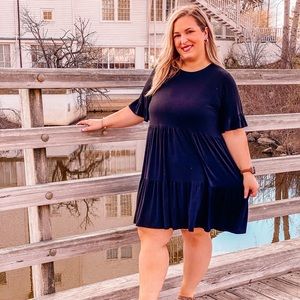 Chic Soul black ruffle dress